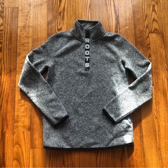 NEW ROOTS HALF ZIP PULL OVER SWEATER CREWNECK - Picture 1 of 16